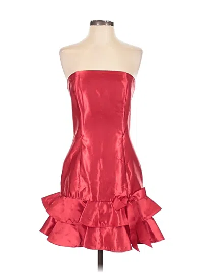 Pre-owned Jessica Mcclintock Cocktail Dress In Red