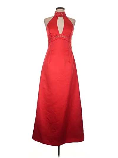 Pre-owned Jessica Mcclintock Cocktail Dress In Red