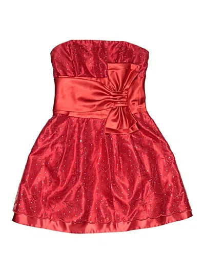 Pre-owned Jessica Mcclintock Cocktail Dress In Red