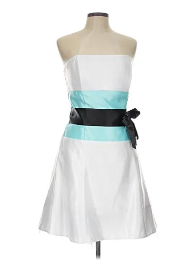 Pre-owned Jessica Mcclintock Cocktail Dress In White