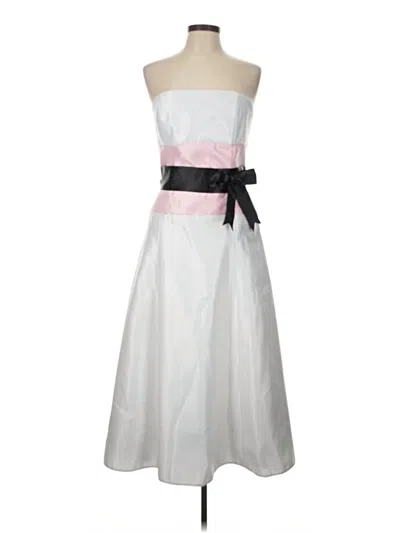 Pre-owned Jessica Mcclintock Cocktail Dress In White