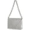 Jessica Mcclintock Crystal Embellished Shoulder Bag In Silver