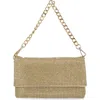 Jessica Mcclintock Emmalee Rhinestone Flap Bag In Gold