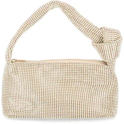 Jessica Mcclintock Etta Knotted Rhinestone Shoulder Bag In Light