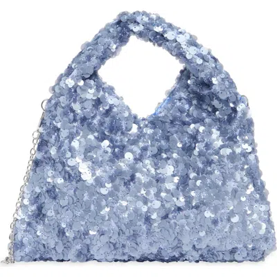 Jessica Mcclintock Fern Sequin Clutch In Denim