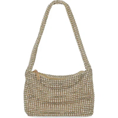 Jessica Mcclintock Fiona Rhinestone Embellished Shoulder Bag In Gold