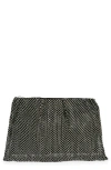 Jessica Mcclintock Francis Crystal Drape Clutch In Black