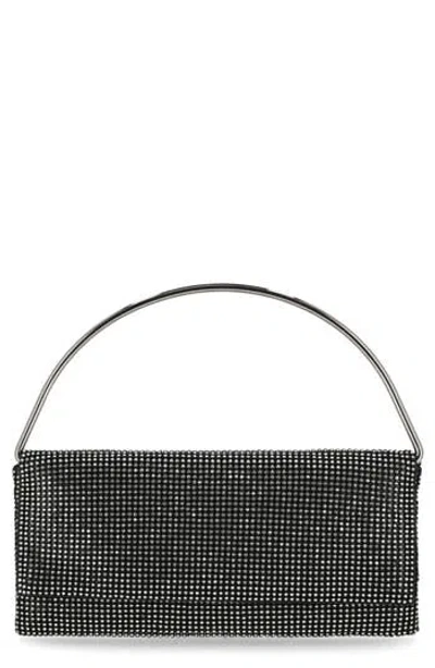 Jessica Mcclintock Isa Crystal Clutch In Black Crystal