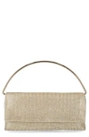 Jessica Mcclintock Isa Crystal Clutch In Neutral