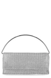Jessica Mcclintock Isa Crystal Clutch In Silver
