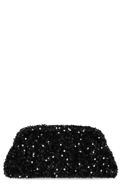 Jessica Mcclintock Janie Sequins Clutch In Black