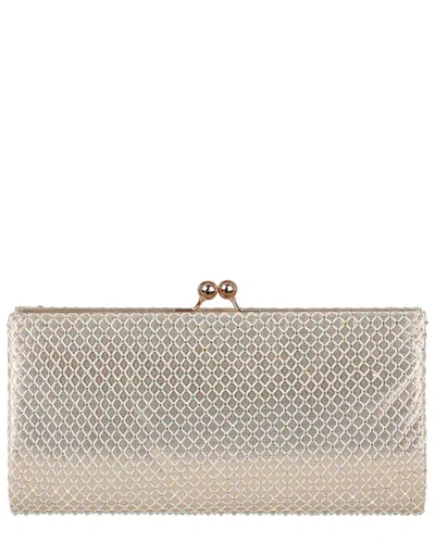 Jessica Mcclintock Jean Kisslock Clutch In Neutral