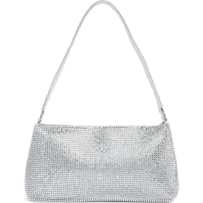 Jessica Mcclintock Jolene Rhinestone Embellished Shoulder Bag In Silver