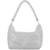 Jessica Mcclintock Julian Rhinestone Hobo Bag In Silver