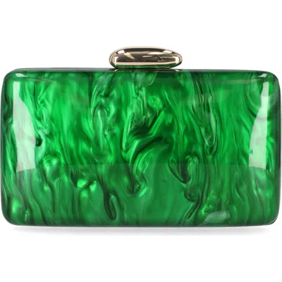 Jessica Mcclintock June Minaudière Clutch In Green