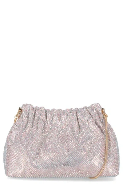 Jessica Mcclintock Leann Crystal Embellished Clutch In Pink