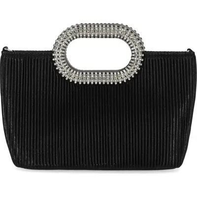 Jessica Mcclintock Livy Pleated Clutch In Black