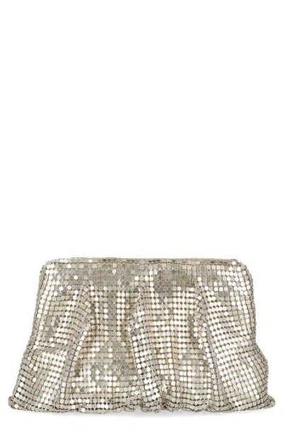 Jessica Mcclintock Lorna Metal Mesh Clutch In Gold