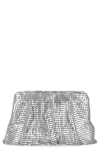 Jessica Mcclintock Lorna Metal Mesh Clutch In Silver