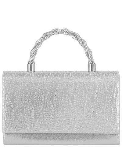 Jessica Mcclintock Mallory Handle Clutch In Silver