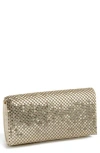Jessica Mcclintock Mesh Clutch In 39-lt. Gold