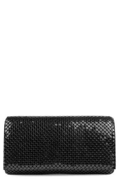 Jessica Mcclintock Mesh Clutch In Black/black