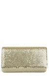 Jessica Mcclintock Mesh Clutch In Gold