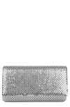 Jessica Mcclintock Mesh Clutch In Metallic