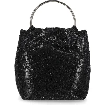 Jessica Mcclintock Nikki Ring Top Handle Clutch In Black