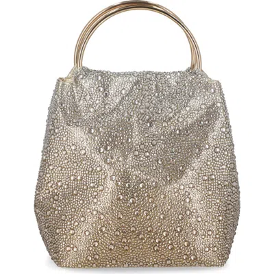 Jessica Mcclintock Nikki Ring Top Handle Clutch In Gold