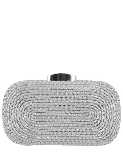 Jessica Mcclintock Olympia Twisted Rope Clutch In Silver