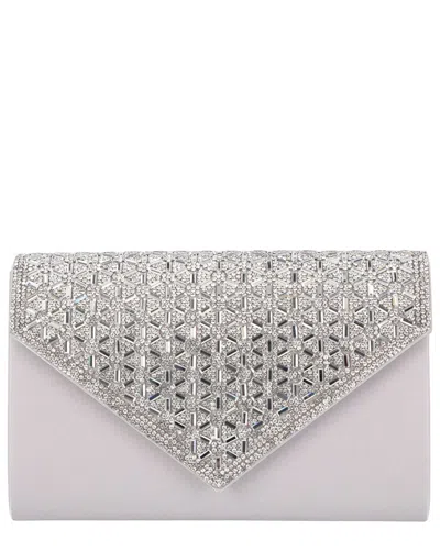 Jessica Mcclintock Oriana Sateen Clutch In Neutral