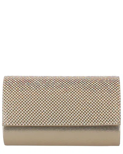 Jessica Mcclintock Paloma Diamond Mesh Clutch In Gold