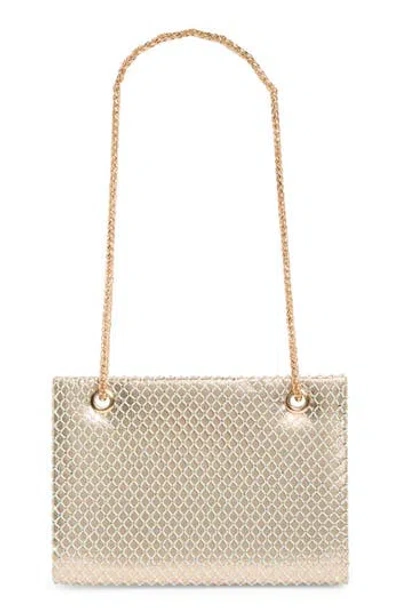 Jessica Mcclintock Phoenix Chain Clutch In Brown