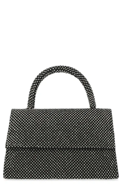 Jessica Mcclintock Remi Crystal Top Handle Bag In Black