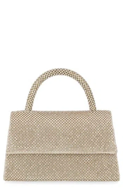 Jessica Mcclintock Remi Crystal Top Handle Bag In Neutral