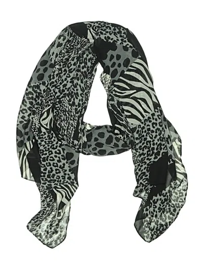 Pre-owned Jessica Mcclintock Scarf In Gray