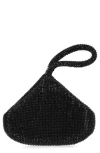Jessica Mcclintock Staci Beaded Mesh Wristlet In 08n-black