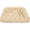 Jessica Mcclintock Violetta Rhinestone Studded Straw Frame Clutch
