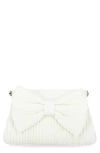 Jessica Mcclintock Vivienne Pleated Bow Faux Leather Clutch
