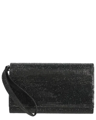 Jessica Mcclintock Waverly Microstone Clutch In Black
