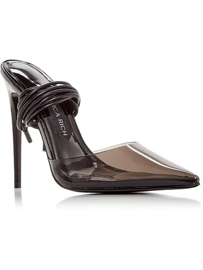 Jessica Rich Bella Womens Slip On Ankle Tie Pumps In Black