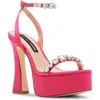 Jessica Rich By Steve Madden Zoey Ankle Strap Platform Sandal In Pink