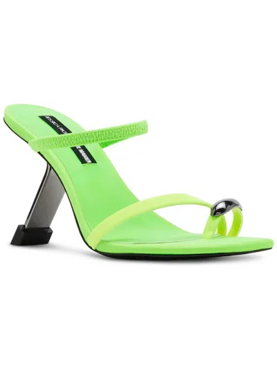 Jessica Rich Harriet Womens Faux Leather Square Toe Strappy Sandals In Multi