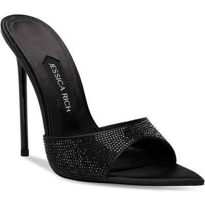 Jessica Rich Imani Womens Pointed Toe Mule Heels In Black