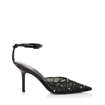 JESSICA RICH WOMEN'S BLACK AMORA MESH SLINGBACK