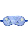 Jessica Russell Flint Aquarius Printed Silk-satin Eye Mask In Blue