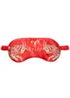 Jessica Russell Flint Aries Printed Silk-satin Eye Mask In Red