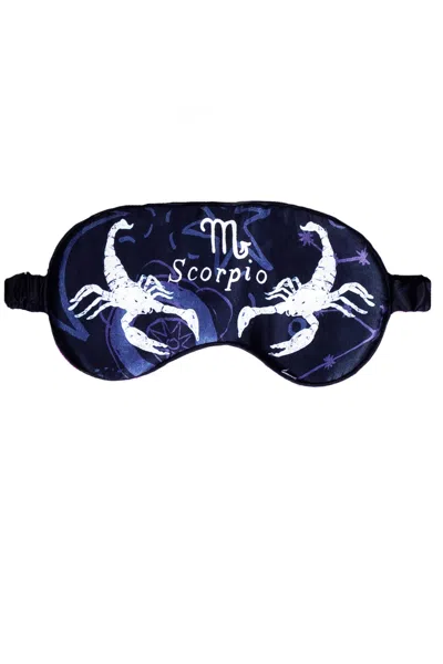 Jessica Russell Flint Black Silk Eye Mask Scorpio