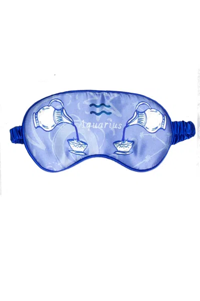 Jessica Russell Flint Blue Silk Eye Mask / "aquarius"